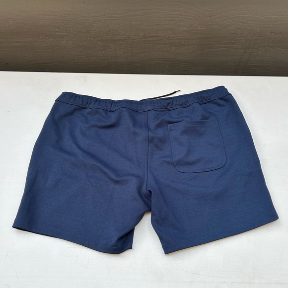 Women's Navy Sweat Shorts - Picture 2 of 4